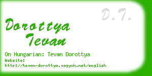 dorottya tevan business card